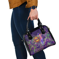 Waimanalo Hawaii Sun Rabbit Shoulder Handbag Psychedelic Trippy Neon Swirl Graphic