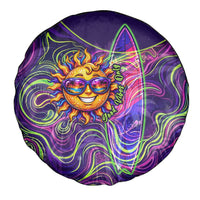 Waimanalo Hawaii Sun Rabbit Spare Tire Cover Psychedelic Trippy Neon Swirl Graphic