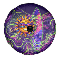 Waimanalo Hawaii Sun Rabbit Spare Tire Cover Psychedelic Trippy Neon Swirl Graphic