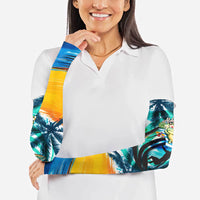 Hawaii Waimanalo Sea Turtle Arm Sleeves Cute Tropical Beach Aloha Spirit Cartoon