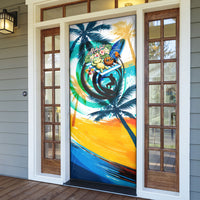 Hawaii Waimanalo Sea Turtle Door Cover Cute Tropical Beach Aloha Spirit Cartoon