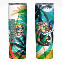 Hawaii Waimanalo Sea Turtle Skinny Tumbler Cute Tropical Beach Aloha Spirit Cartoon