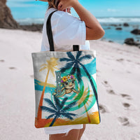 Hawaii Waimanalo Sea Turtle Tote Bag Cute Tropical Beach Aloha Spirit Cartoon