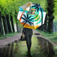Hawaii Waimanalo Sea Turtle Umbrella Cute Tropical Beach Aloha Spirit Cartoon