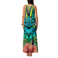 Polynesian Hawaii Family Matching Tank Maxi Dress and Hawaiian Shirt Kanaka with Crab Tribal tattoo TS04 - Polynesian Pride