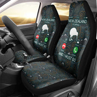 New Zealand is Calling and I Must Go Car Seat Cover Kiwi Bird Silhouette
