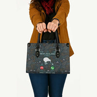 New Zealand is Calling and I Must Go Leather Bag Kiwi Bird Silhouette