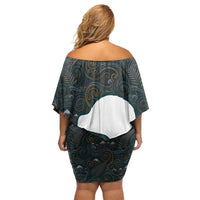 New Zealand is Calling and I Must Go Off Shoulder Short Dress Kiwi Bird Silhouette TS04 - Polynesian Pride