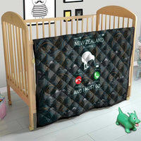 New Zealand is Calling and I Must Go Quilt Kiwi Bird Silhouette