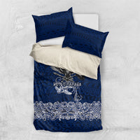 American Samoa Eagle Bedding Set Sea Turtle Traditional Polynesian Tribal Tattoo