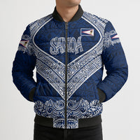 American Samoa Eagle Bomber Puffer Jacket Sea Turtle Traditional Polynesian Tribal Tattoo