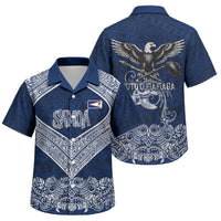 American Samoa Eagle Family Matching Summer Maxi Dress and Hawaiian Shirt Sea Turtle Traditional Polynesian Tribal Tattoo