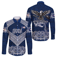 American Samoa Eagle Family Matching Tank Maxi Dress and Hawaiian Shirt Sea Turtle Traditional Polynesian Tribal Tattoo
