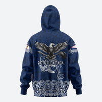American Samoa Eagle Hoodie Sea Turtle Traditional Polynesian Tribal Tattoo