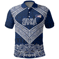 American Samoa Eagle Polo Shirt Sea Turtle Traditional Polynesian Tribal Tattoo