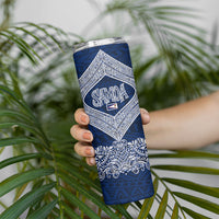 American Samoa Eagle Skinny Tumbler Sea Turtle Traditional Polynesian Tribal Tattoo