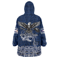 American Samoa Eagle Wearable Blanket Hoodie Sea Turtle Traditional Polynesian Tribal Tattoo