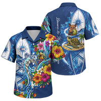 American Samoa Pago Pago Family Matching Long Sleeve Bodycon Dress and Hawaiian Shirt Sea Turtle And Fruit Bat - Tropical Hibiscus Flowers Polynesian