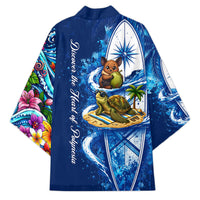 American Samoa Pago Pago Kimono Sea Turtle And Fruit Bat - Tropical Hibiscus Flowers Polynesian