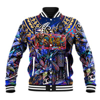 American Samoa Warrior Baseball Jacket Polynesian Fruit Bat Talofa Urban Graffiti Street Art
