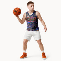 American Samoa Warrior Basketball Jersey Polynesian Fruit Bat Talofa Urban Graffiti Street Art