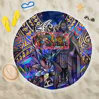 American Samoa Warrior Beach Blanket Polynesian Fruit Bat Talofa Urban Graffiti Street Art