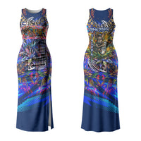 American Samoa Warrior Couples Matching Tank Maxi Dress and Hawaiian Shirt Polynesian Fruit Bat Talofa Urban Graffiti Street Art