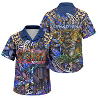 American Samoa Warrior Family Matching Puletasi and Hawaiian Shirt Polynesian Fruit Bat Talofa Urban Graffiti Street Art