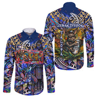 American Samoa Warrior Family Matching Summer Maxi Dress and Hawaiian Shirt Polynesian Fruit Bat Talofa Urban Graffiti Street Art
