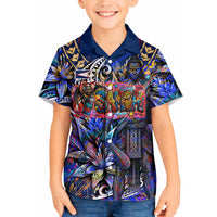 American Samoa Warrior Hawaiian Shirt Polynesian Fruit Bat Talofa Urban Graffiti Street Art