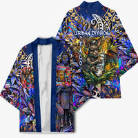 American Samoa Warrior Kimono Polynesian Fruit Bat Talofa Urban Graffiti Street Art