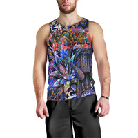 American Samoa Warrior Men Tank Top Polynesian Fruit Bat Talofa Urban Graffiti Street Art