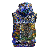 American Samoa Warrior Sleeveless Hoodie Polynesian Fruit Bat Talofa Urban Graffiti Street Art