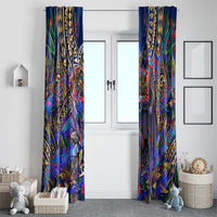 American Samoa Warrior Window Curtain Polynesian Fruit Bat Talofa Urban Graffiti Street Art