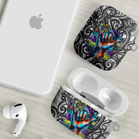 Chur Bro Shaka Sign AirPods Case New Zealand Koru Colorful Graffiti Splash
