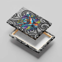 Chur Bro Shaka Sign Canvas Wall Art New Zealand Koru Colorful Graffiti Splash