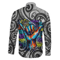 Chur Bro Shaka Sign Family Matching Summer Maxi Dress and Hawaiian Shirt New Zealand Koru Colorful Graffiti Splash TS04 - Polynesian Pride