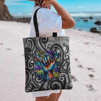 Chur Bro Shaka Sign Tote Bag New Zealand Koru Colorful Graffiti Splash