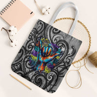 Chur Bro Shaka Sign Tote Bag New Zealand Koru Colorful Graffiti Splash