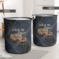 New Zealand She’ll Be Right Laundry Basket NZ Slang No. 8 Wire Map Pattern TS04 - Polynesian Pride