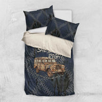 New Zealand She’ll Be Right Bedding Set NZ Slang No. 8 Wire Map Pattern