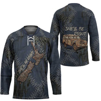 New Zealand She’ll Be Right Hockey Jersey NZ Slang No. 8 Wire Map Pattern TS04 - Polynesian Pride