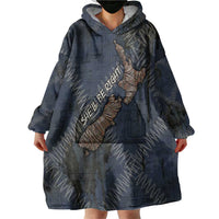 New Zealand She’ll Be Right Wearable Blanket Hoodie NZ Slang No. 8 Wire Map Pattern