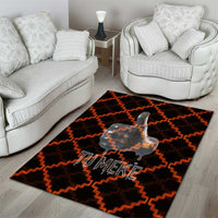 Tu Meke Maori New Zealand Slang Area Rug with Glow Neon Step Style