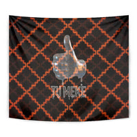 Tu Meke Maori New Zealand Slang Tapestry with Glow Neon Step Style TS04 - Polynesian Pride