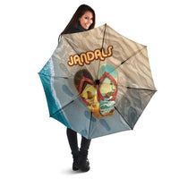 Kiwi Jandal Beach Life Umbrella New Zealand Flip Flops Ocean Wave Surf Style TS04 - Polynesian Pride