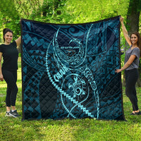 Chuuk Deep Into Truk Lagoon Quilt Polynesian Tribal Pattern Wreck Diving Teal Ship Art