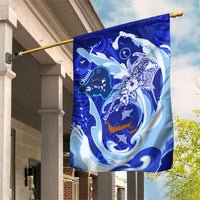Chuuk Micronesian Roots Garden Flag Polynesian Tribal Pattern Hibiscus Flower And Stingray Art