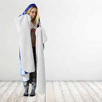 Chuuk Micronesian Roots Hooded Blanket Polynesian Tribal Pattern Hibiscus Flower And Stingray Art