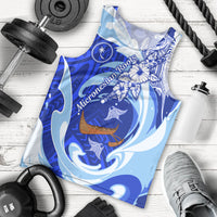 Chuuk Micronesian Roots Men Tank Top Polynesian Tribal Pattern Hibiscus Flower And Stingray Art